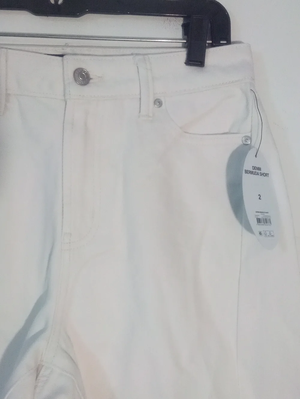 Scoop Denim White Casual Shorts Size 2 NWT Bermuda